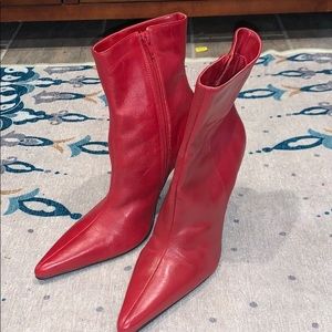 Bruno Valenti Red Leather Boots